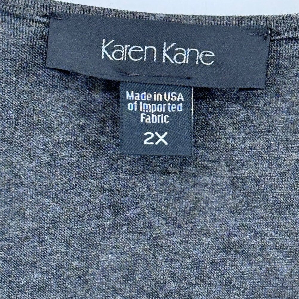 Karen Kane Colorblock  Womens size 2X plus 3/4 Sleeve Knee-Length tunic dress - Picture 3 of 11